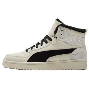 Puma Rebound Joy Fur Corduroy - Whisper White Cream Black (385254-01)