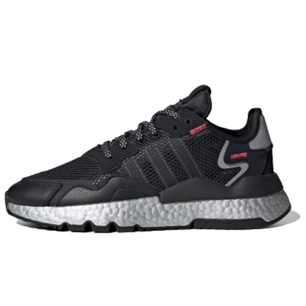 Adidas Nite Jogger Black Silver Metallic   Core-Black Shock-Red (FV4137)