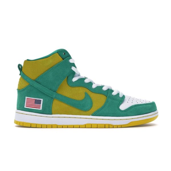 Nike Dunk High Pro SB Oakland Athletics  stdm-grn stdm-grn-blk-spd-yllw (305050-337)