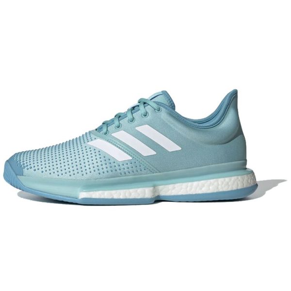 adidas Parley x SoleCourt Boost Blue Spirit Cloud-White (CG6339)