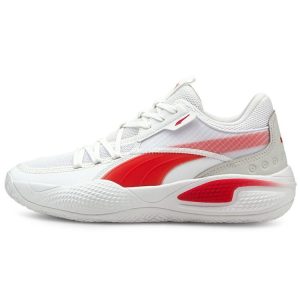 Puma Court Rider Team White High Risk Red (195660-01)