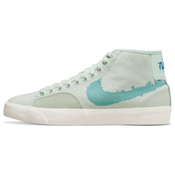 Nike Blazer Court Mid Premium SB Barely Green Sail Boarder-Blue (DM8553-300)