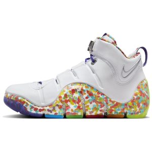 Nike Zoom LeBron 4 Fruity Pebbles 2024 White True-Red Mean-Green (DQ9310-100)