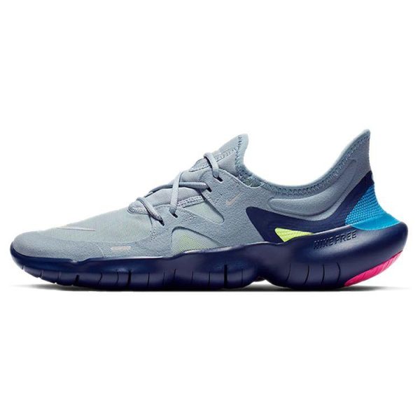 Nike Free RN 50 Obsidian Mist Blue Midnight-Navy-Volt-Metallic-Silver (AQ1289-400)