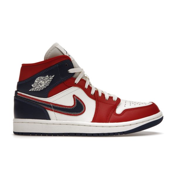 Air Jordan 1 Mid SE USA 2022   Red Gym-Red Sail (DQ7648-600)