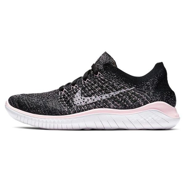 Nike Free RN Flyknit 2018 Black Pink Foam White (942839-007)