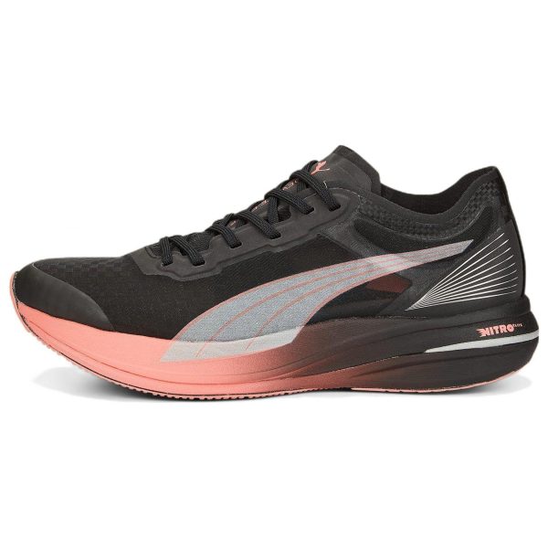 Puma Deviate Nitro Carbon Black Carnation Pink   Asphalt (377091-01)