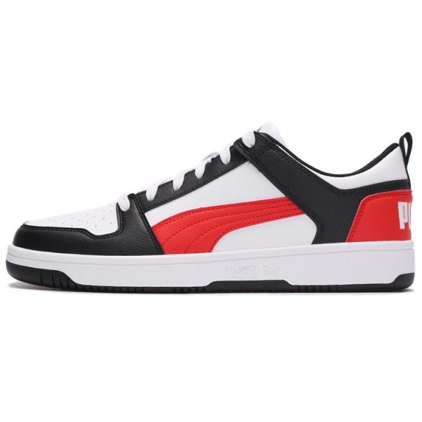 Puma Rebound LayUp Low SL White Poppy Red (369866-14)