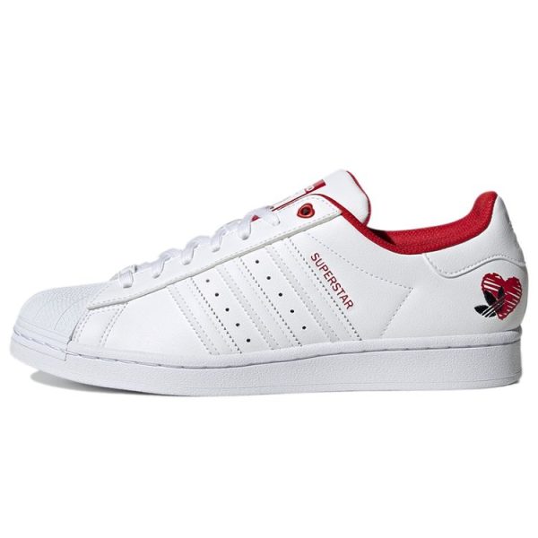 adidas Superstar Valentines Day White Cloud-White Scarlet (GW4416)