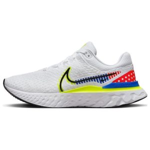 Nike React Infinity Run Flyknit 3 Premium White Racer Blue Volt  - - (DX1629-100)