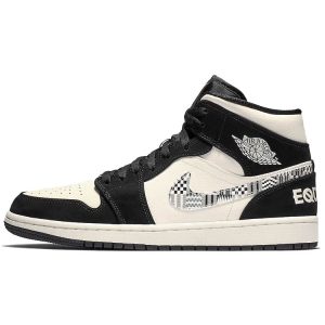 Air Jordan 1 Mid Melo SE Equality Black Black-Sail-Wolf-Grey (852542-010)