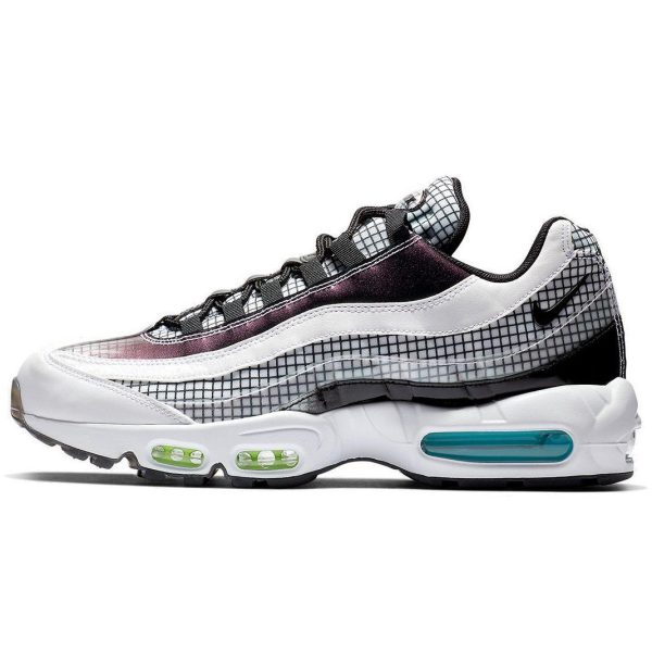 Nike Air Max 95 LV8 Grid White Blaze-Blue-Gaze-Lime-Blast (AO2450-100)