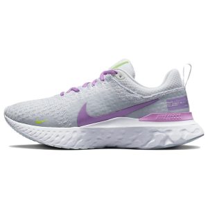 Nike React Infinity Run Flyknit 3 Grey Rush Fuchsia White Blue-Tint (DZ3016-100)