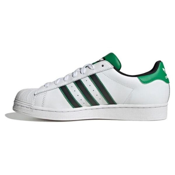 Adidas Superstar White Black Green   Cloud-White Core-Black (ID4670)