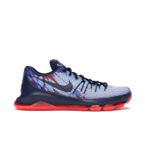 Nike KD 8 Independent Day White Soar Midnight-Navy-Bright-Crimson-White (749375-446)