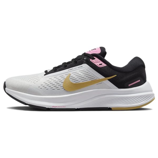 Nike Air Zoom Structure 24 White Black Wheat Gold Pink-Spell (DA8570-106)