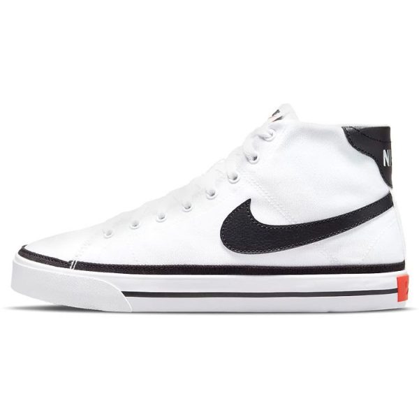 Nike Court Legacy Canvas Mid White Black   Team-Orange (DD0162-100)