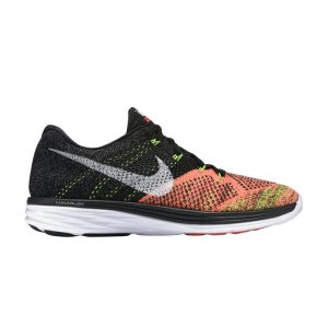 Nike Flyknit Lunar 3 Orange Toe Black BLACK WHITE (698181-007)