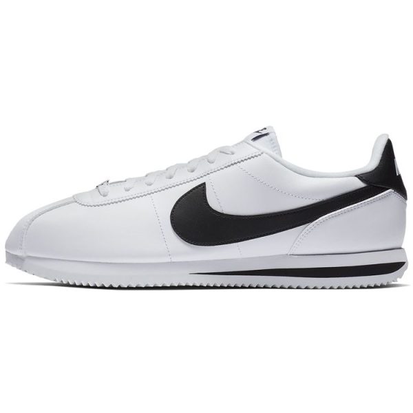 Nike Cortez Basic Leather White Black   -- (819719-100)