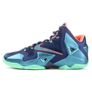 Nike LeBron 11 Miami vs Akron Blue Brave-Blue Green-Glow-Mineral-Teal-Atomic-Pink (616175-400)