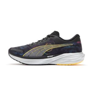 Puma Deviate Nitro 2 Marathon Series Black Yellow-Blaze Strawberry-Burst (378683-01)