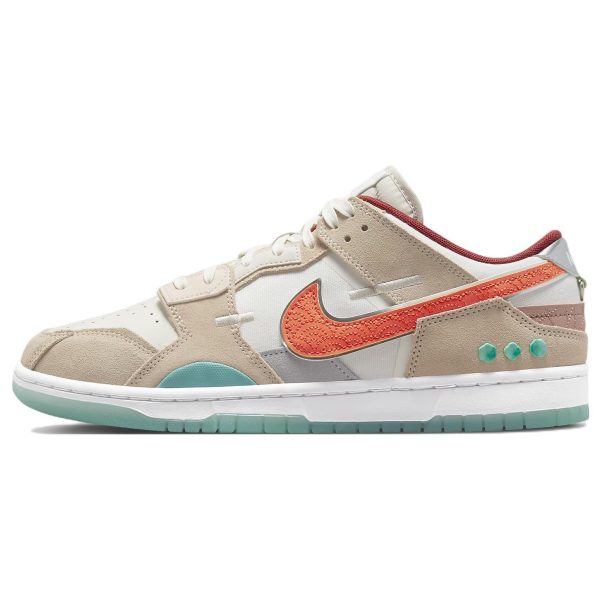 Nike Dunk Low Scrap Shapeless Formless Limitless   Sail Rush-Orange (DQ4975-181)