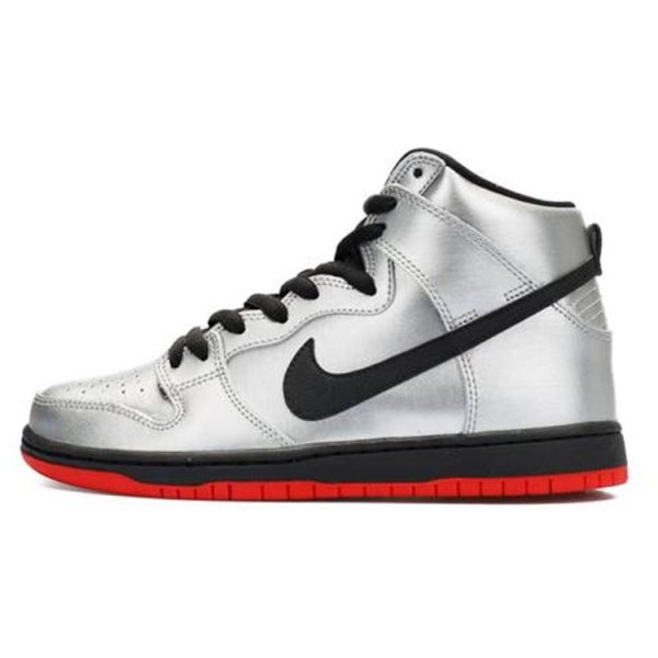 Nike Dunk High Pro SB Steel Reserve Silver Metallic-Silver Black-Challenge-Re (305050-027)