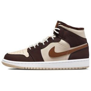 Air Jordan 1 Mid SE Cream Dark Chocolate Oatme (DO6699-200)