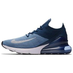 Nike Air Max 270 Flyknit Work Blue Brave-Blue Total-Crimson White (AO1023-400)
