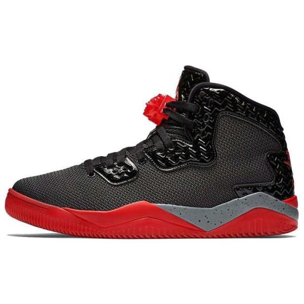 Air Jordan Jordan Air Spike Forty PE Black Fire Red   Fire-Red-Cement-Grey (807541-002)