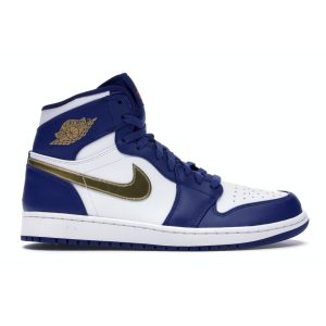 Air Jordan 1 Retro High Gold Medal  Deep-Royal-Blue Metallic-Gold-Coin-White (332550-406)