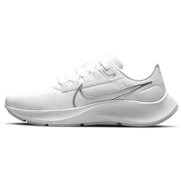 Nike Air Zoom Pegasus 38 White Metallic Silver   Pure-Platinum Wolf-Grey (CW7358-100)