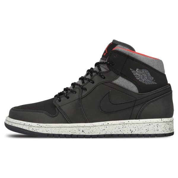 Air Jordan 1 Mid Holiday  ---Bone-Infrared (811124-035)