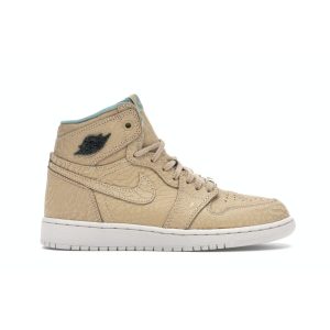 Air Jordan 1 Retro High OG GG Pearl Tan Sand-Dune Cannon-Flat-Gold (743957-207)