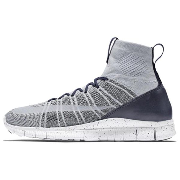 Nike Free Flyknit Mercurial Superfly Pure Platinum Grey Summit-White-Dark-Grey-Obsidian (805554-001)