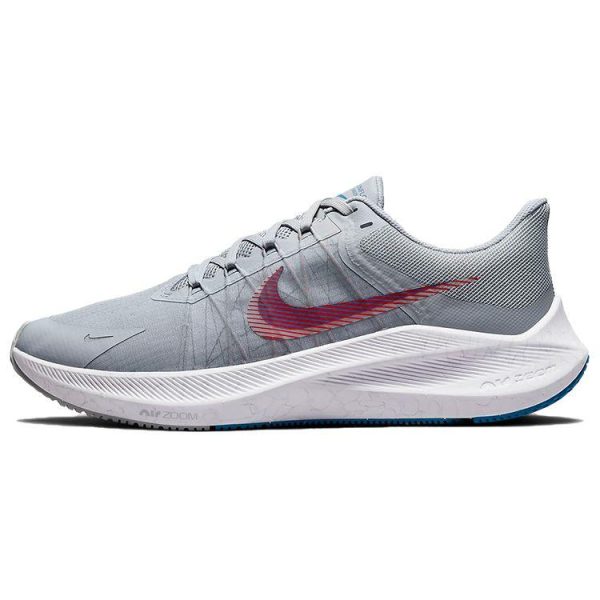 Nike Winflo 8 Wolf Grey Bright Crimson Pure-Platinum Imperial-Blue (CW3419-004)