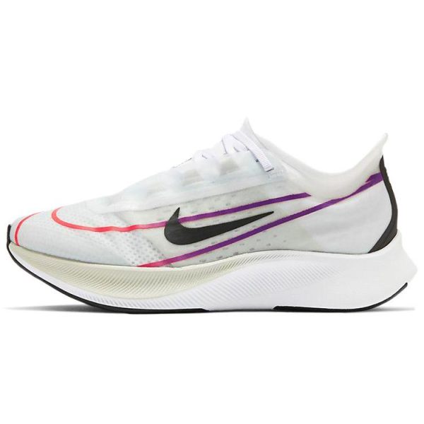 Nike Zoom Fly 3 White Violet Crimson Hyper-Violet Flash-Crimson Black (AT8241-102)