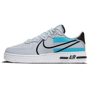 Nike 3M x Air Force 1 React LX Pure Platinum Baltic Blue  Habanero-Red (CT3316-001)