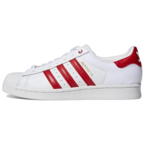 Adidas Superstar Velcro Patches    White Scarlet Red Footwear  White Core  Black (FY3117)