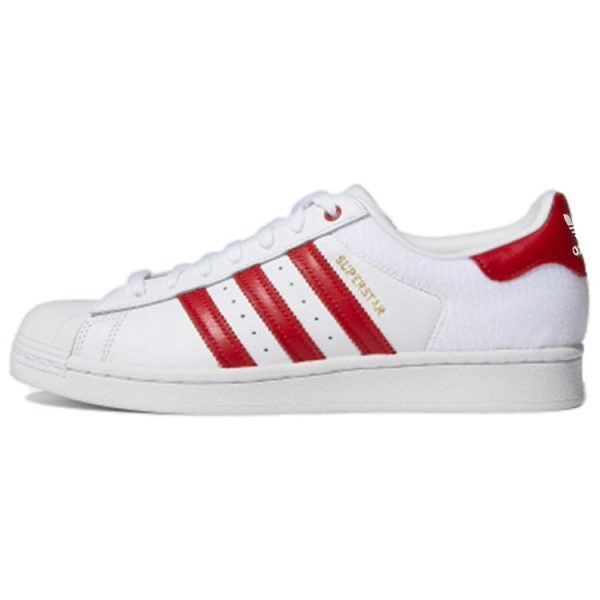 Adidas Superstar Velcro Patches    White Scarlet Red Footwear  White Core  Black (FY3117)
