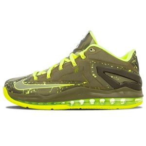 Nike Max LeBron 11 Low Dunkman Tan Medium-Khaki Medium-Khaki-Volt-Medium-Oliv (642849-200)