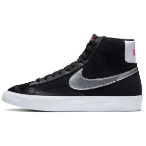 Nike Blazer Mid Vintage 77 Black Metallic Silver   White Pink-Blast (DA4283-001)