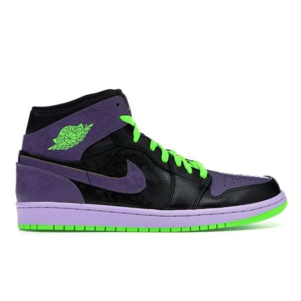 Air Jordan 1 Retro Joker Purple Black Electric-Green-Canyon-Purple-Pure-Violet (136065-021)