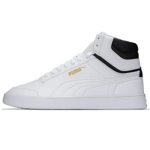 Puma Shuffle Mid White Black Gold Team-Gold (380748-01)