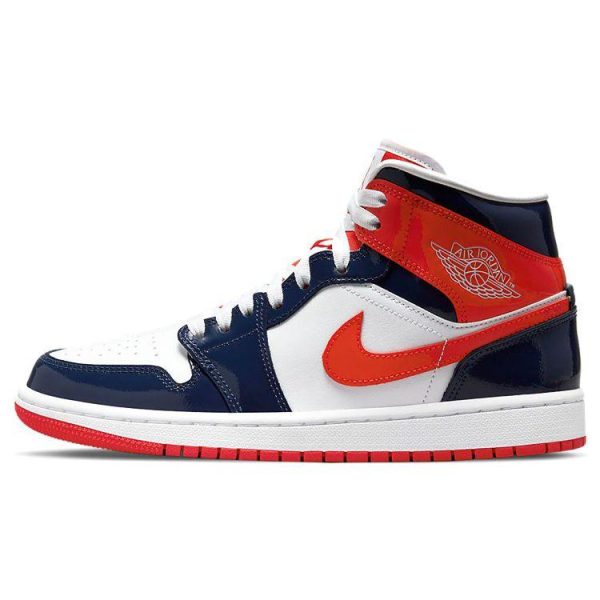 Air Jordan 1 Mid Champ Colors Blue Midnight-Navy University-Red (DJ5984-400)