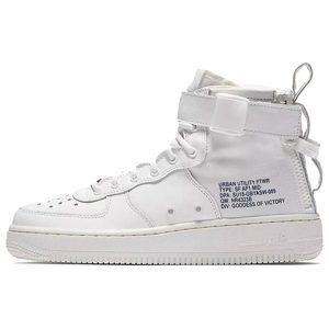 Nike SF Air Force 1 Mid QS GS Triple White (AR0690-100)