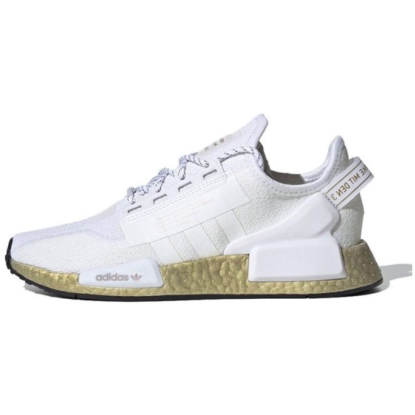 adidas NMDR1 V2 Gold Boost   White Cloud-White (FW5450)