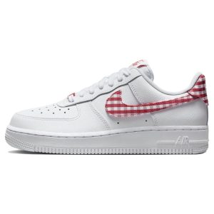 Nike Air Force 1 07 Essential Mystic Red Gingham (DZ2784-101)