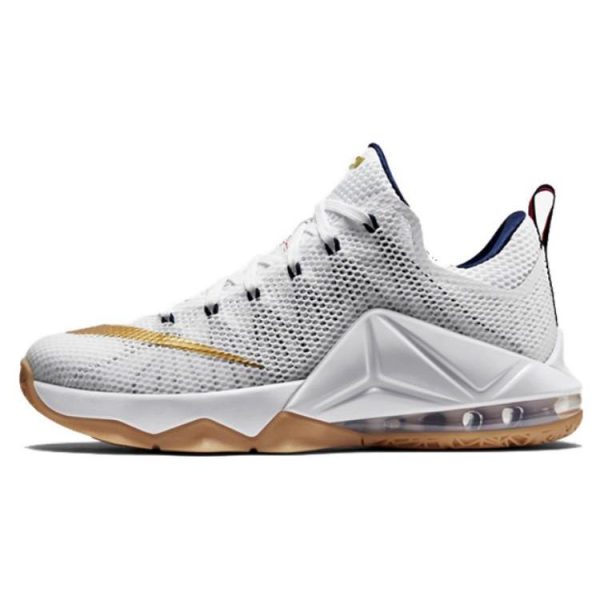 Nike LeBron 12 Low USA White Midnight-Navy University-Red (724557-174)