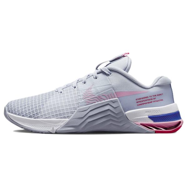 Nike Metcon 8 Grey Medium Soft Pink   Football-Grey Blue-Whisper White (DO9327-005)